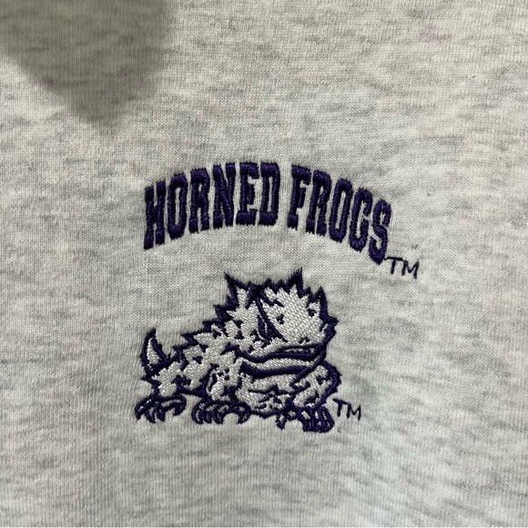 Rivalry Threads TCU Horned Frogs Gray 1/4 zip Size Medium - Picture 4 of 8